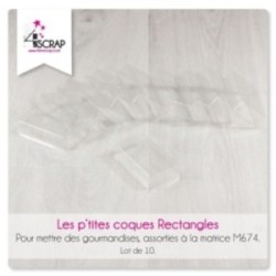 A customiser Scrapbooking Carterie - Lot de 10 p'tites coques "Rectangles gourmands"