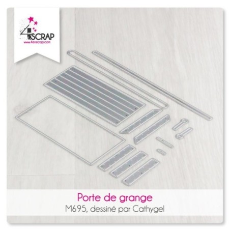 Matrice de coupe Scrapbooking carterie ferme - Porte de grange