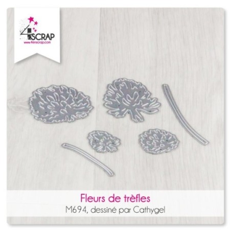 Matrice de coupe Scrapbooking carterie nature - Fleurs de trèfle