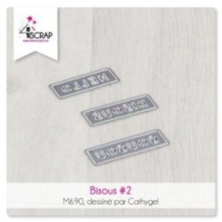 Matrice de coupe Scrapbooking carterie mots - Bisous 2