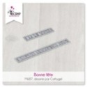 Matrice de coupe Scrapbooking carterie mots anniversaire - Bonne fête