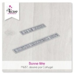 Matrice de coupe Scrapbooking carterie mots anniversaire - Bonne fête