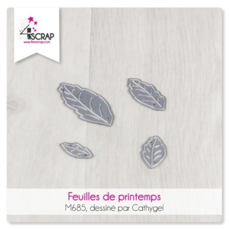 Matrice de coupe Scrapbooking carterie nature - Feuilles de printemps