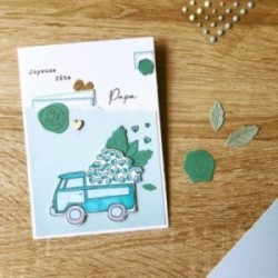 Clear stamp Scrapbooking Card words - Happy father's day 2