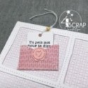 Clear stamp Scrapbooking Card words - Pull here