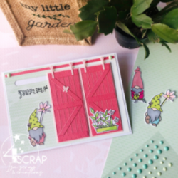 Matrice de coupe Scrapbooking carterie ferme - Porte de grange