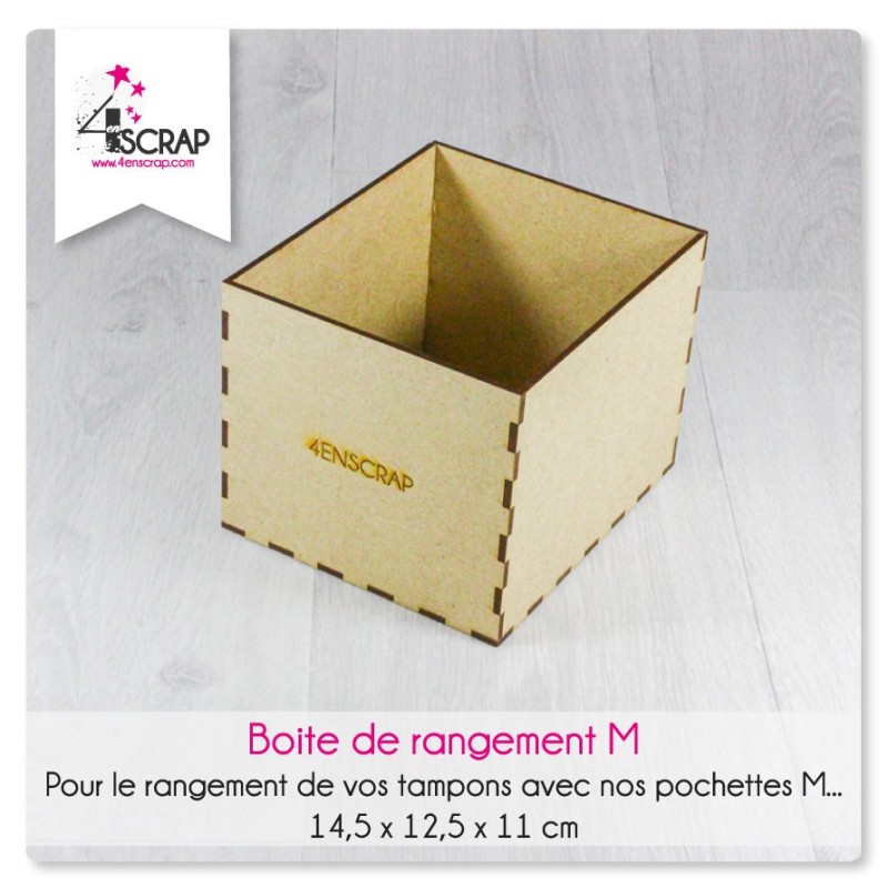 Accessoire Scrapbooking Carterie - Boîte de rangement tampons et matrices M Accessoire Scrapbooking Carterie - Boîte de rangement tampons et matrices M