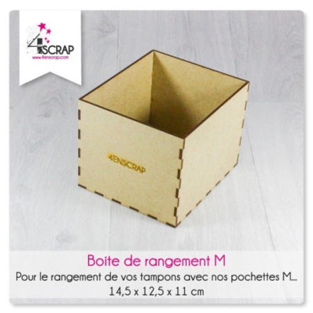 Accessoire Scrapbooking Carterie -  Boîte de rangement tampons et matrices M