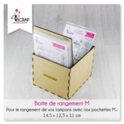 Accessoire Scrapbooking Carterie -  Boîte de rangement tampons et matrices M