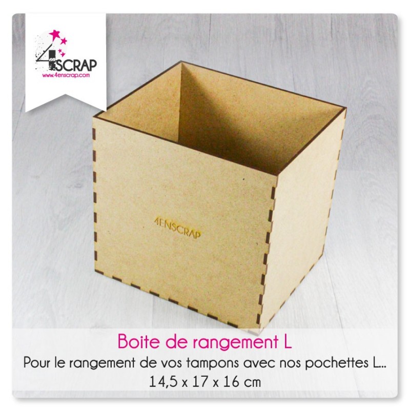 Accessoire Scrapbooking Carterie - Boîte de rangement tampons et matrices L Accessoire Scrapbooking Carterie - Boîte de rangement tampons et matrices L