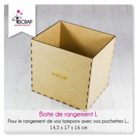 Accessoire Scrapbooking Carterie -  Boîte de rangement tampons et matrices L