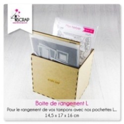 Accessoire Scrapbooking Carterie -  Boîte de rangement tampons et matrices L