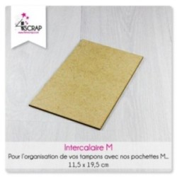 Intercalaire rangement bois tampons et matrices M - Accessoire Scrapbooking