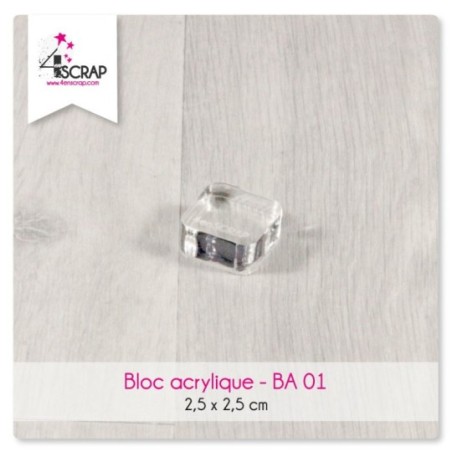 Clear acrylic block Scrapbooking Card Making - Acrylic block 2.5 cm x 2.5 cm