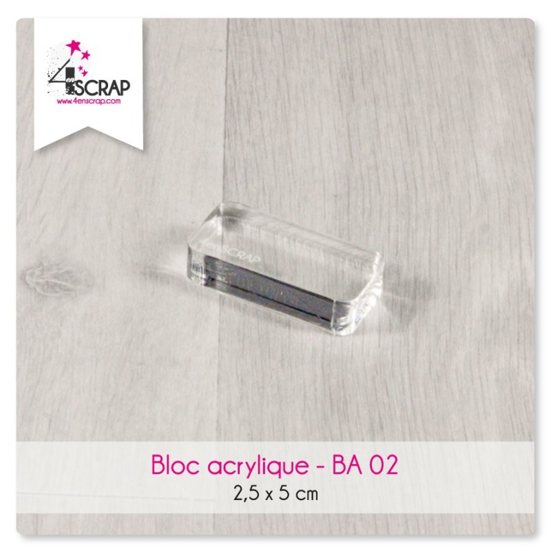 Clear acrylic block Scrapbooking Card Making - Acrylic block 2.5 cm x 5 cm Clear acrylic block Scrapbooking Card Making - Acrylic block 2.5 cm x 5 cm