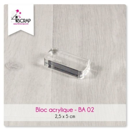 Clear acrylic block Scrapbooking Card Making - Acrylic block 2.5 cm x 5 cm
