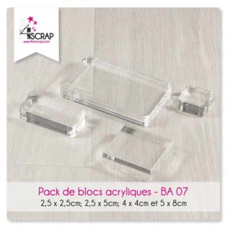 Bloc acrylique transparent Scrapbooking Carterie -Pack
