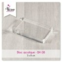 Clear acrylic block Scrapbooking Card Making - Acrylic block 5 cm x 8 cm