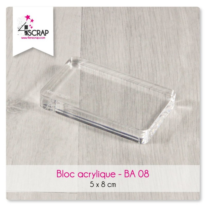 Clear acrylic block Scrapbooking Card Making - Acrylic block 5 cm x 8 cm Clear acrylic block Scrapbooking Card Making - Acrylic block 5 cm x 8 cm