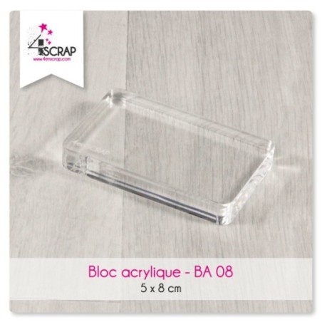 Clear acrylic block Scrapbooking Card Making - Acrylic block 5 cm x 8 cm