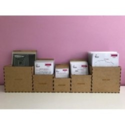 Accessoire Scrapbooking Carterie -Boîte de rangement tampons et matrices L Accessoire Scrapbooking Carterie -Boîte de rangement tampons et matrices L