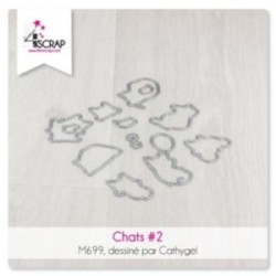 Matrice de coupe Scrapbooking carterie animaux - Chats 2 Matrice de coupe Scrapbooking carterie animaux - Chats 2