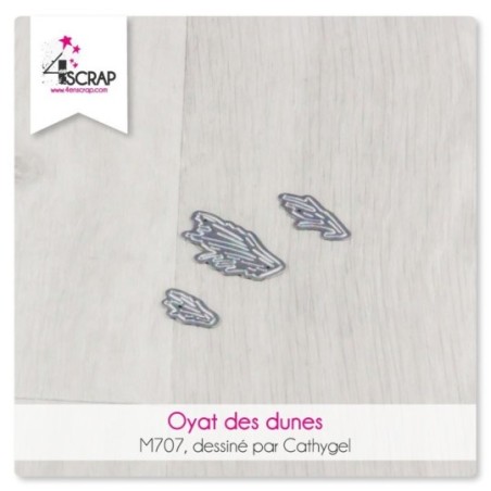 Matrice de coupe Scrapbooking carterie fleurs nature - Oyat des dunes