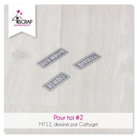 Matrice de coupe Scrapbooking carterie mots - Pour toi 2