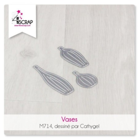 Matrice de coupe Scrapbooking carterie fleurs - Vases