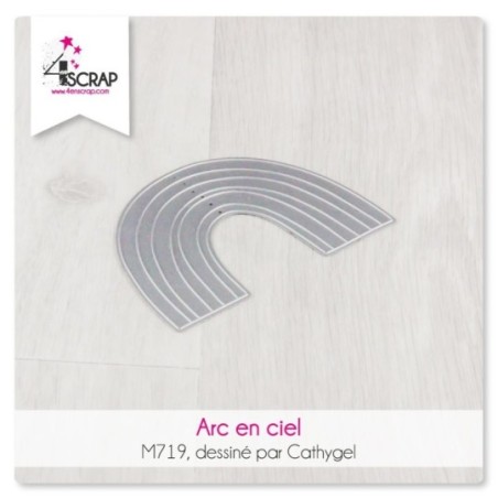 Matrice de coupe Scrapbooking carterie - Arc-en-ciel