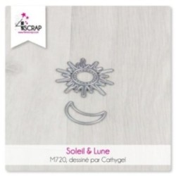 Matrice de coupe Scrapbooking carterie - Soleil et Lune