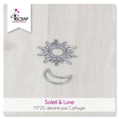 Matrice de coupe Scrapbooking carterie - Soleil et Lune