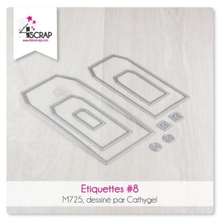 Matrice de coupe Scrapbooking carterie - Etiquettes 8