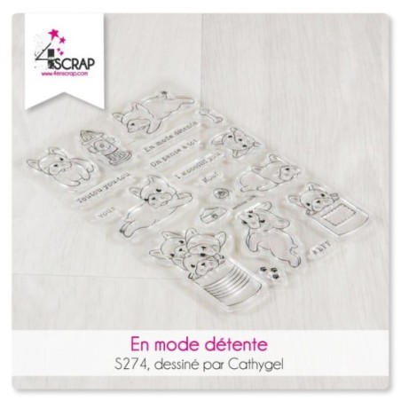 Clear stamp Scrapbooking Card - Dotted background