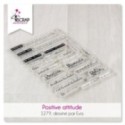 Tampon transparent Scrapbooking Carterie texte - Positive attitude