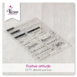 Tampon transparent Scrapbooking Carterie texte - Positive attitude Tampon transparent Scrapbooking Carterie texte - Positive attitude