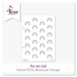 Pochoir Scrapbooking Carterie - Arc en ciel