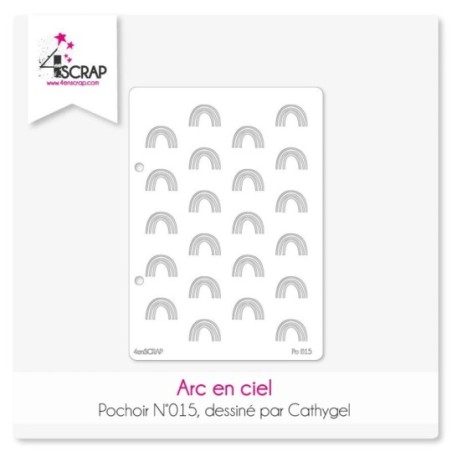 Pochoir Scrapbooking Carterie - Arc en ciel