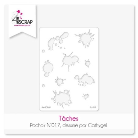 Pochoir Scrapbooking Carterie - Tâches