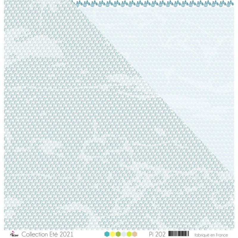 Papier imprimé Scrapbooking Carterie - "Poissons bleus sur fond blanc" Papier imprimé Scrapbooking Carterie - "Poissons bleus sur fond blanc"