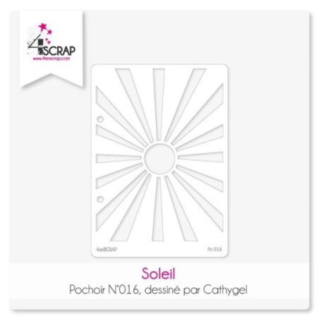 Pochoir Scrapbooking Carterie - Soleil