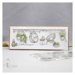 Clear Stamp Scrapbooking Card making - On my terrace