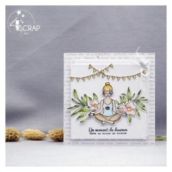 Clear stamp cutting Die Scrapbooking Card making - Namaste Clear stamp cutting Die Scrapbooking Card making - Namaste