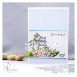 Clear stamp Scrapbooking Card - I'm feline good 2