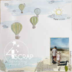 Clear stamp Scrapbooking Card - Dotted background