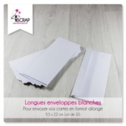 A customiser Scrapbooking Carterie - Enveloppes longues blanches