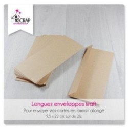 A customiser Scrapbooking Carterie - Enveloppes longues kraft