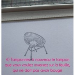 Outil Scrapbooking Carterie - Tampon Miroir