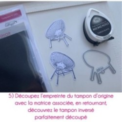 Outil Scrapbooking Carterie - Tampon Miroir