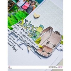 Clear stamp Scrapbooking Card making hiking - Free as a bird